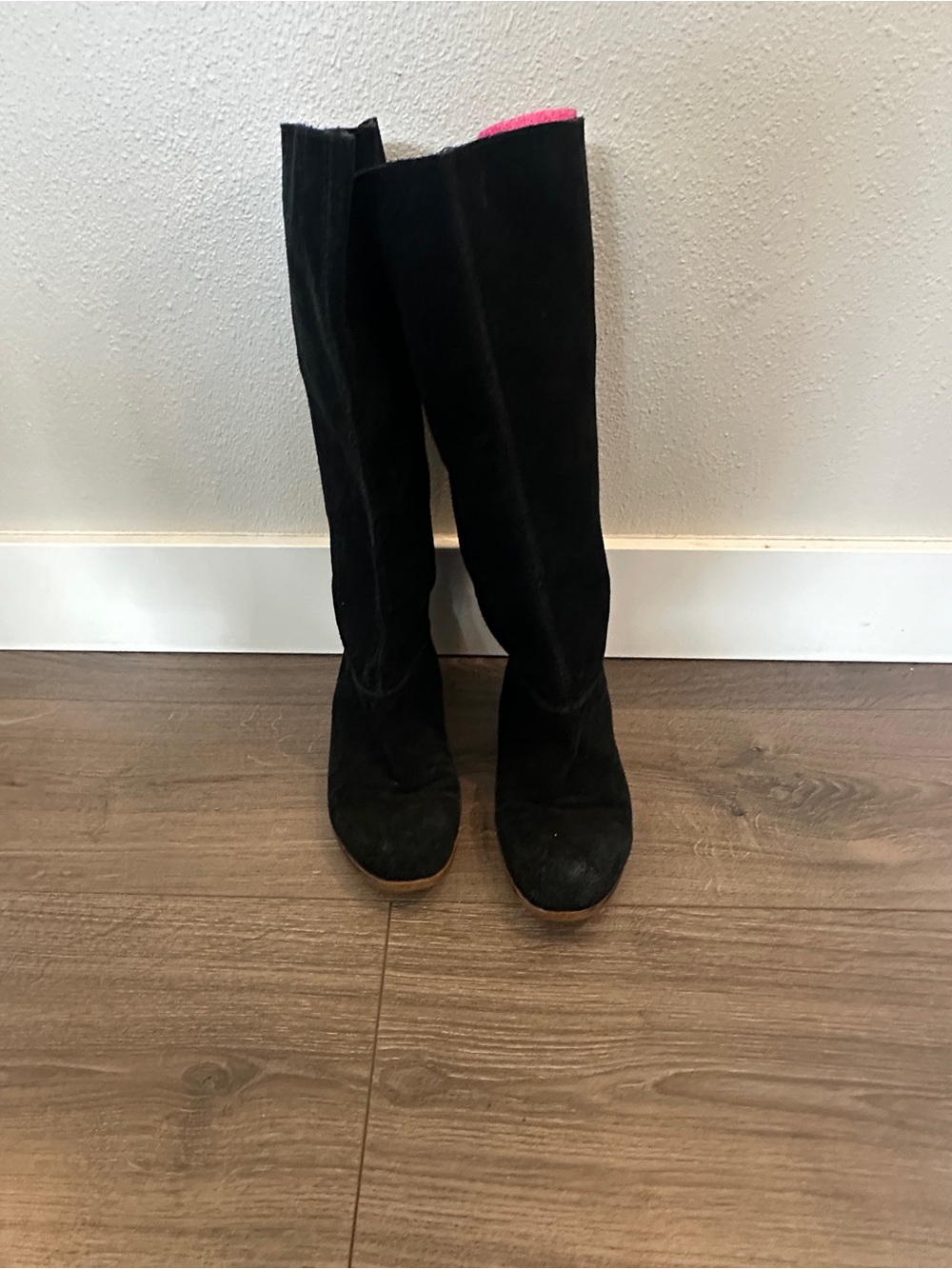 Nine West Black Suede -Knee High Boots